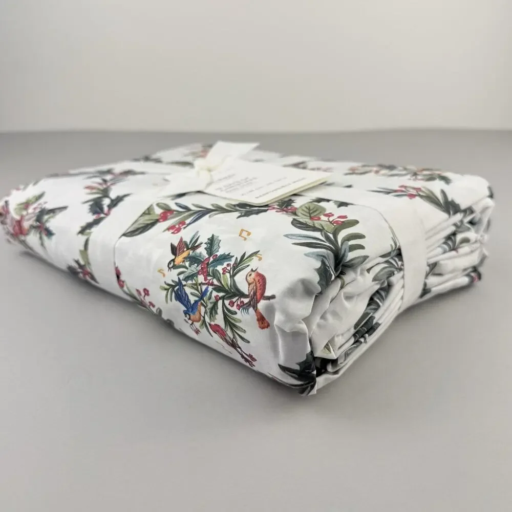 Pottery Barn 12 Days Of Christmas Duvet Cover FULL/QUEEN 92x88 Cotton Holiday